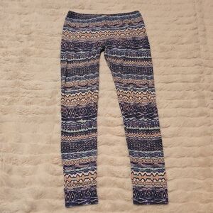 Pink Republic Navy Leggings with Peach & Mint Accent